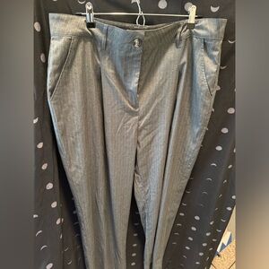 Grey Pinstriped Trouser Pant